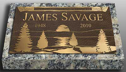 individual bronze memorial marker